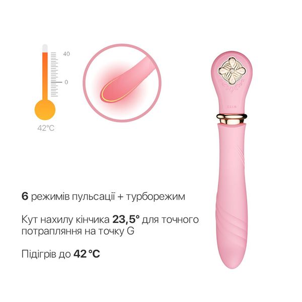 Пульсатор із підігрівом Zalo Sweet Magic - Desire Fairy Pink, турбо режим SO6678 фото - купити в секс-шопі Чорний Кролик