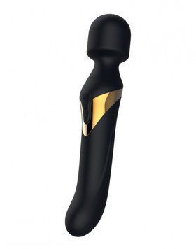 Вібромасажер 2в1 Dorcel Dual Orgasms Gold класичний масажер і вібратор з перлинним масажем SO2347 фото - купити в секс-шопі Чорний Кролик