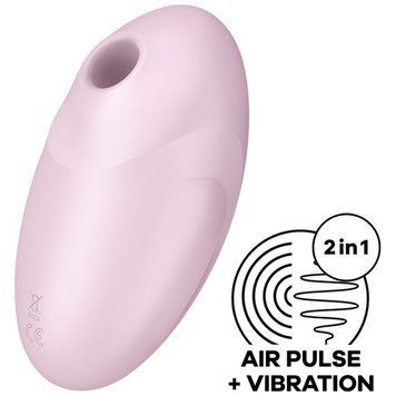 Вакуумний стимулятор з вібрацією Satisfyer Vulva Lover 3 Pink SO7782 фото - купити в секс-шопі Чорний Кролик
