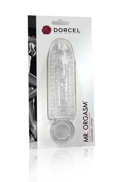 Насадка на член Dorcel Mr. Orgasm з кільцем для мошонки, ультрастімулюючий рельєф MD0609 фото - купити в секс-шопі Чорний Кролик