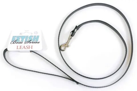 Повідець зі штучної шкіри Fetish Boss Series - Leash Black (довжина 115 см), BS3300107 BS3300107 фото - купити в секс-шопі Чорний Кролик