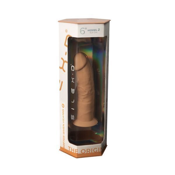 Фалоімітатор SilexD Robby Caramel (MODEL 2 size 6in), двошаровий, силікон + Silexpan, діаметр 3,5см SO5019 фото - купити в секс-шопі Чорний Кролик