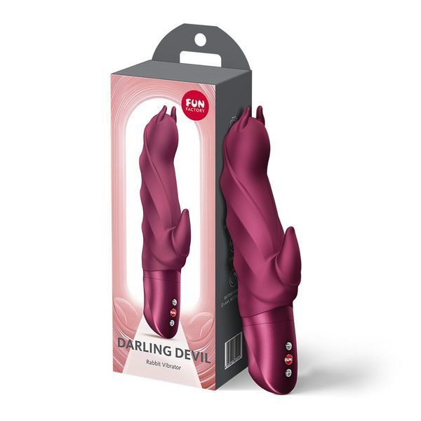 Вібратор Fun Factory Darling Devil Wine Red SX3717 фото - купити в секс-шопі Чорний Кролик