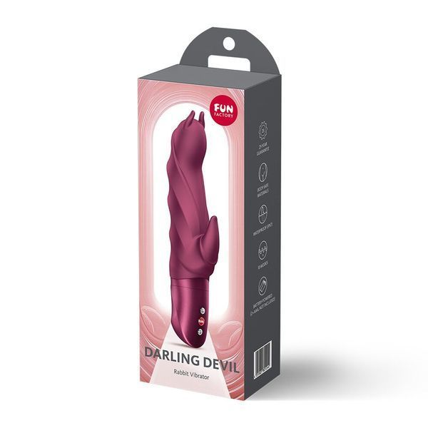Вібратор Fun Factory Darling Devil Wine Red SX3717 фото - купити в секс-шопі Чорний Кролик