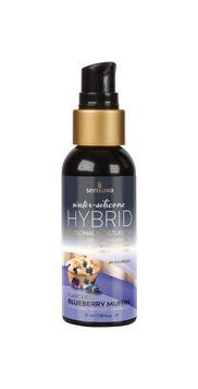 Змазка водно-силіконова Sensuva Hybrid Blueberry Muffin 57 мл без цукру, можна для оральних пестощів SO3242 фото - купити в секс-шопі Чорний Кролик