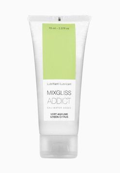 Лубрикант на водній основі MixGliss Addict Green Citrus (70 мл) лайм SO1618 фото - купити в секс-шопі Чорний Кролик
