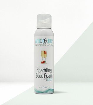 Масажна піна Amoreane Sparkling Body Foam Strawberry Champagne (150 мл) SO5637 фото - купити в секс-шопі Чорний Кролик