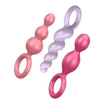 Набір анальних іграшок Satisfyer Plugs (set of 3) - Booty Call, макс. діаметр 3 см SO2324 фото - купити в секс-шопі Чорний Кролик