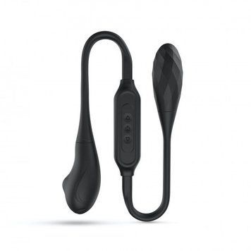 Вібратор на гнучкому зчепленні зі стимуляцією пальчиком Dorcel DUAL EXPLORER SO5079 фото - купити в секс-шопі Чорний Кролик