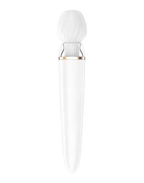 Смарт-вібромасажер зі змінною головкою Satisfyer Double Wand-er SO6135 фото - купити в секс-шопі Чорний Кролик