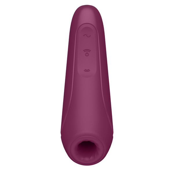 Вакуумний кліторальний стимулятор Satisfyer Curvy 1+ Rose Red з керуванням через інтернет SO3780 фото - купити в секс-шопі Чорний Кролик