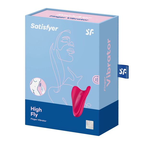 Вібратор на палець Satisfyer High Fly Red SO4651 фото - купити в секс-шопі Чорний Кролик