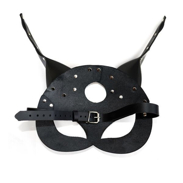 Шкіряна маска Art of Sex - Lucifer Black SX0669 фото - купити в секс-шопі Чорний Кролик