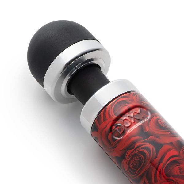 Вібромасажер DOXY Die Cast 3R - ROSE PATTERN, дуже потужний, перезаряджуваний, металевий корпус SO8025 фото - купити в секс-шопі Чорний Кролик