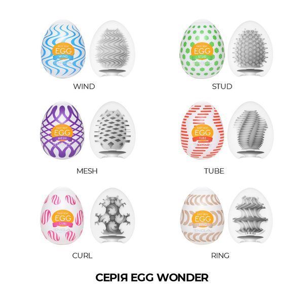 Мастурбатор-яйце Tenga Egg Ring з асиметричним рельєфом SO5499 фото - купити в секс-шопі Чорний Кролик