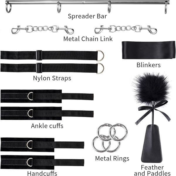 БДСМ-набір LOCKINK YEAHWOW Door Swing & Leg Spreader Bondage set SX2847 фото - купити в секс-шопі Чорний Кролик