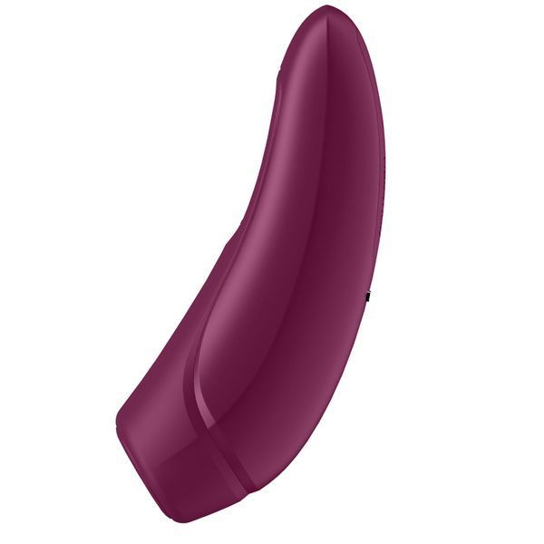 Вакуумний кліторальний стимулятор Satisfyer Curvy 1+ Rose Red з керуванням через інтернет SO3780 фото - купити в секс-шопі Чорний Кролик