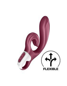 Вібратор-кролик Satisfyer Love Me Red, гнучкий, відросток з потрійним кінчиком SO7778 фото - купити в секс-шопі Чорний Кролик