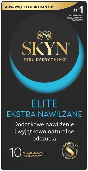 Безлатексні преміум-презервативи SKYN Elite Extra Lubricated 10 шт SX2545 фото - купити в секс-шопі Чорний Кролик