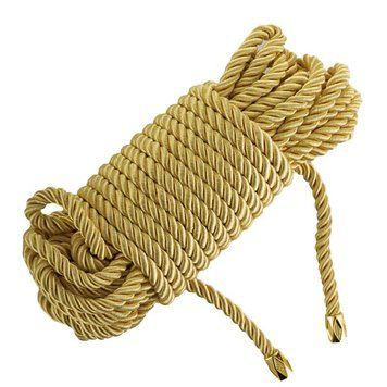 Мотузка для шибарі LOCKINK SEVANDA Shibari Pratice Rope, золотиста, 8 м, нейлон+бавовна SX0881 фото - купити в секс-шопі Чорний Кролик