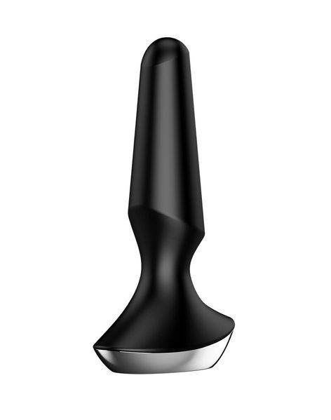 Анальна смарт-вібропробка Satisfyer Plug-ilicious 2 Black SO5444 фото - купити в секс-шопі Чорний Кролик