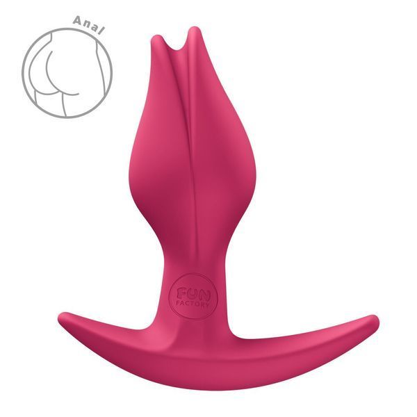 Анальна пробка Fun Factory BOOTIE FEM Raspberry, у вигляді бутона, діаметр 2,9 см, тонкий обмежувач SX3694 фото - купити в секс-шопі Чорний Кролик