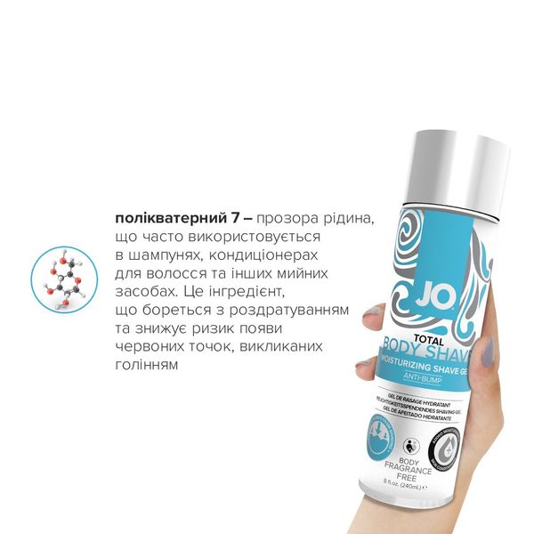 Гель для гоління System JO TOTAL BODY — Anti-bump Intimate Shaving Gel (240 мл) зволожувальний SO1779 фото - купити в секс-шопі Чорний Кролик