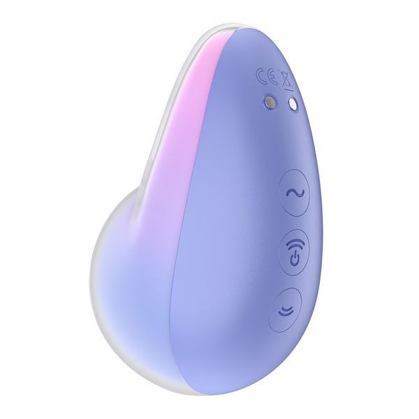 Вакуумний стимулятор з вібрацією Satisfyer Pixie Dust Violet/Pink SO8972 фото - купити в секс-шопі Чорний Кролик