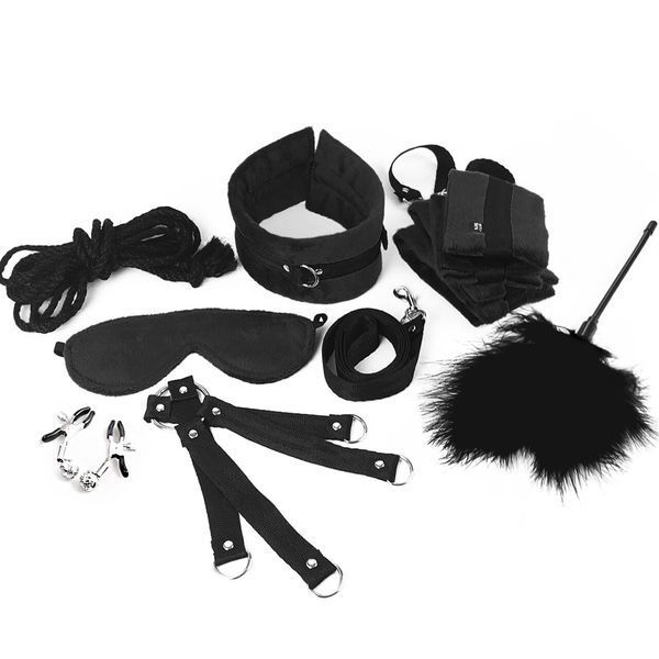 Набір БДСМ Art of Sex - Soft Touch BDSM Set, 9 предметів, Чорний SO6598 фото - купити в секс-шопі Чорний Кролик