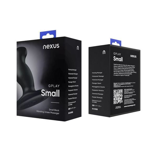 Вібромасажер простати Nexus G-Play Plus S Black, макс. діаметр 2,3 см, перезаряджуваний GPS001 фото - купити в секс-шопі Чорний Кролик