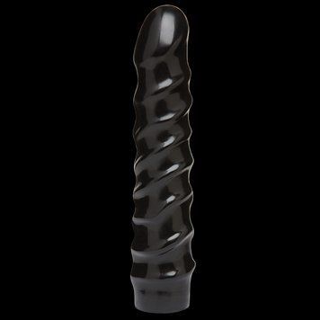 Дилдо Doc Johnson CodeBlack - 8 Inch Raging Vac-U-Lock із стимулювальним рельєфом, діаметр 3,8 см SO2797 фото - купити в секс-шопі Чорний Кролик
