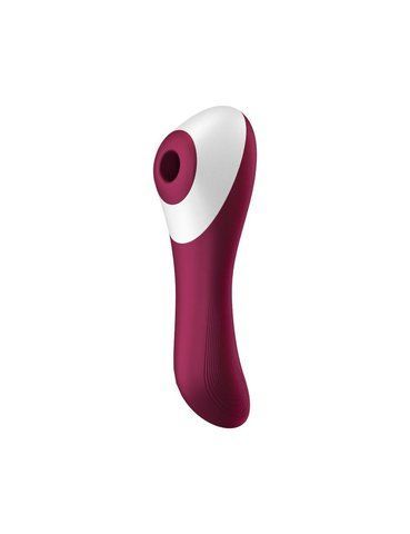 Вакуумний стимулятор із вібрацією Satisfyer Dual Crush Wine Red SO6088 фото - купити в секс-шопі Чорний Кролик