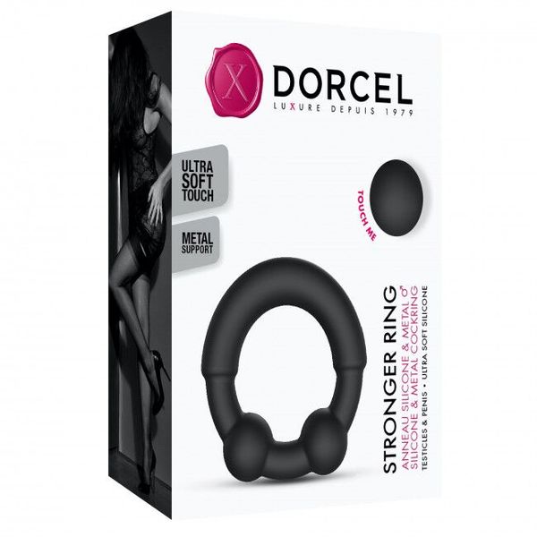 Ерекційне кільце з металевими вставками Dorcel STRONGER RING SO5077 фото - купити в секс-шопі Чорний Кролик