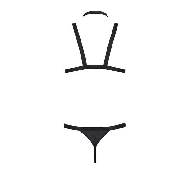 Комплект чоловічої білизни зі стреп Passion 039 SET ANDREW XXL/XXXL Black, стринги, шлейки SO7590 фото - купити в секс-шопі Чорний Кролик