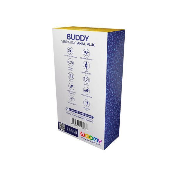Анальний вібростимулятор Wooomy Buddy, темно-зелений, гнучкий, 10 режимів вібрації, знімна віброкуля SX0812 фото - купити в секс-шопі Чорний Кролик