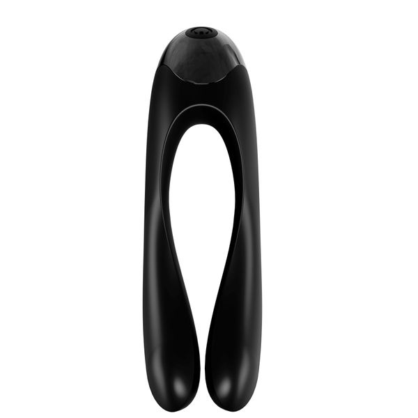 Вібратор на палець Satisfyer Candy Cane Black SO4653 фото - купити в секс-шопі Чорний Кролик