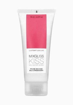 Лубрикант на водній основі MixGliss KISS Wild Strawberry (70 мл) Дика Полуничка SO1620 фото - купити в секс-шопі Чорний Кролик