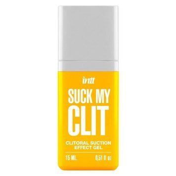 Смоктайзер для клітора Intt Suck My Clit Tropical Mango (15 мл), манго, гель з ефектом посмоктування SX4003 фото - купити в секс-шопі Чорний Кролик