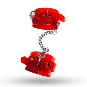 Наручники Feral Feelings - Hand Restraints Red Trasparent SO9298 фото - купити в секс-шопі Чорний Кролик