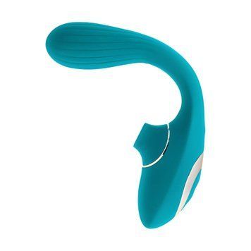 Вібратор S Pleasures Dual Suction - Turquoise SX4594 фото - купити в секс-шопі Чорний Кролик