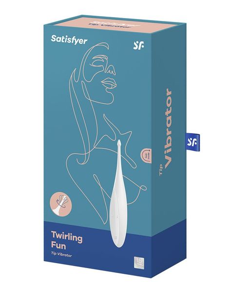 Вібратор для клітора Satisfyer Twirling Fun White SO5418 фото - купити в секс-шопі Чорний Кролик