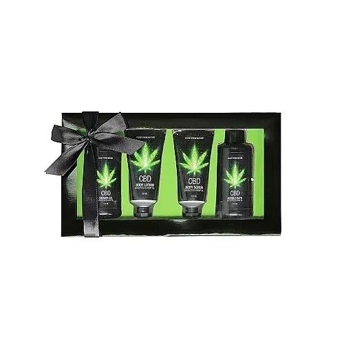 Набір для ванни і душу CBD Luxe Gift set-GREEN TEA & HEMP OIL ( 4 предмета ) PHA248 фото