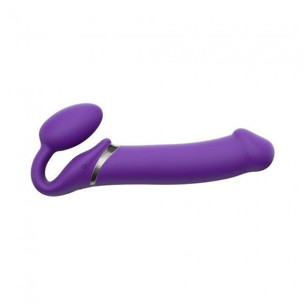 Безремінний страпон з вібрацією Strap-On-Me Vibrating Violet XL, діам. 4,7см, пульт ДК, регульований SO3827 фото - купити в секс-шопі Чорний Кролик