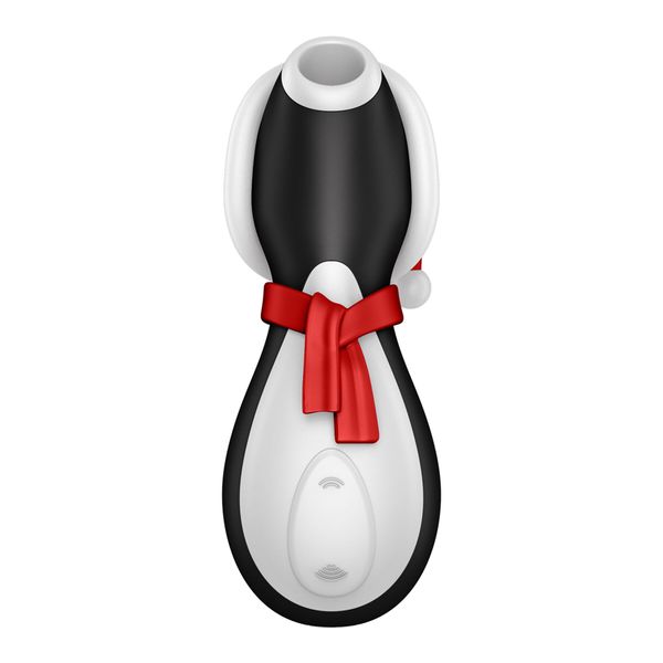 Вакуумний кліторальний стимулятор Satisfyer Penguin Holiday Edition, у шапочці та шарфі SO8777 фото - купити в секс-шопі Чорний Кролик