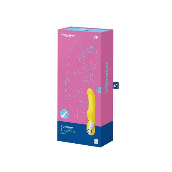 Потужний вібратор Satisfyer Vibes Yummy Sunshine з гнучким стовбуром і стимул. рельєфом, 12 режимів SO2203 фото - купити в секс-шопі Чорний Кролик