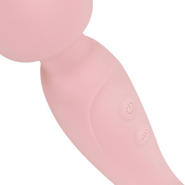Двосторонній масажер-вібратор Good Vibes Only &ndash; SIMI Double-Sided Wand Vibrator Soft Silicone &ndash; Pink SX3076 фото - купити в секс-шопі Чорний Кролик