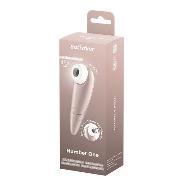 Вакуумний кліторальний стимулятор Satisfyer Number One на батарейках SO1644 фото - купити в секс-шопі Чорний Кролик