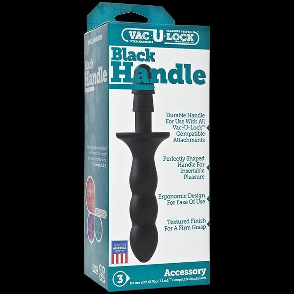 Тримач-руків&rsquo;я Doc Johnson з кріпленням Vac-U-Lock - Black Handle для іграшок SO2798 фото - купити в секс-шопі Чорний Кролик