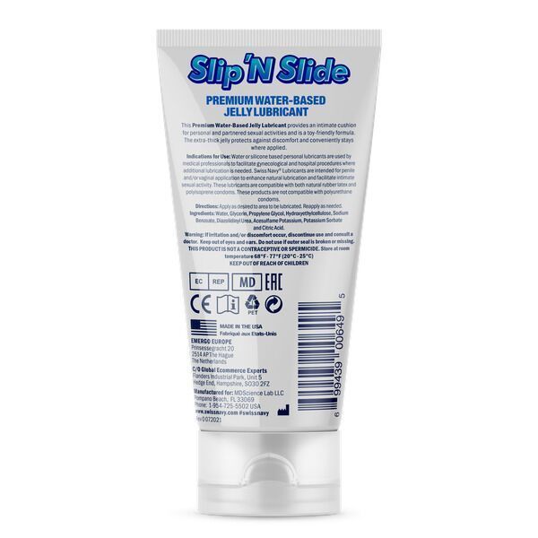 Лубрикант на водній основі Swiss Navy Slip'N Slide Premium Jelly 150 мл SX1344 фото - купити в секс-шопі Чорний Кролик