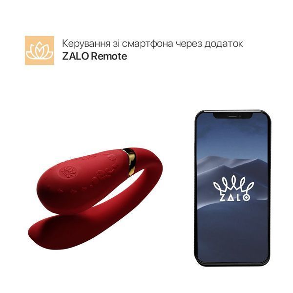 Смартвібратор для пар Zalo &mdash; Fanfan Bright Red SO6670 фото - купити в секс-шопі Чорний Кролик